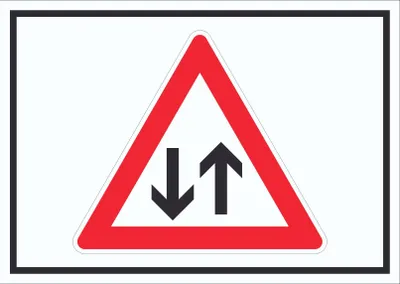 Produktbild von Schild Achtung Gegenverkehr Symbol A6 (105x148mm)