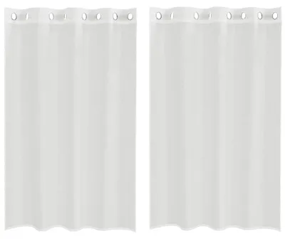Produktbild von vidaXL Voile Vorhänge mit Ösen 2 Stk. Weiß