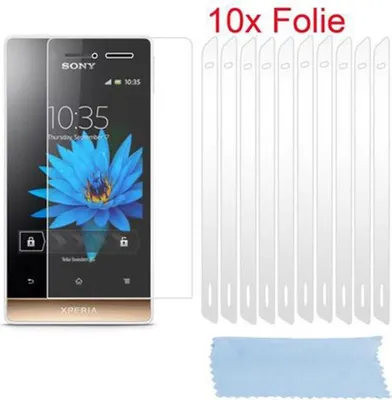Produktbild von Cadorabo 10x Schutzfolie für Sony Xperia MIRO Display-Schutzfolien in Weiß hochtransparent