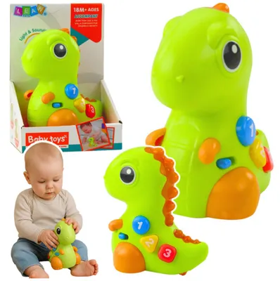 Immagine prodotto di Giocattolo interattivo per bambini piccoli: dinosauro su ruote con luci e suoni
