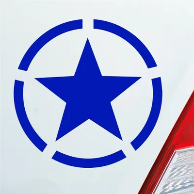 Produktbild von Auto Aufkleber Army Stern Star USA Amerika Militär Armee 10x10 cm Dunkelblau Sticker Heckscheibenaufkleber
