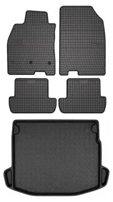 Obrázok produktu pre Gumové autokoberce SolidPRO + vaňa kufra pre: Renault Megane III 2013-2015 kombi (Grandtour) 5 ks