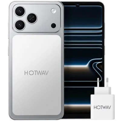 Produktbild von HOTWAV A17 Pro Max Smartphone, 12+128 GB/1 TB Handy, 5160-mAh-Akku, Smartphone ohne Vertrag, Android 16 handy, 120 Hz, Dual-SIM, Silber