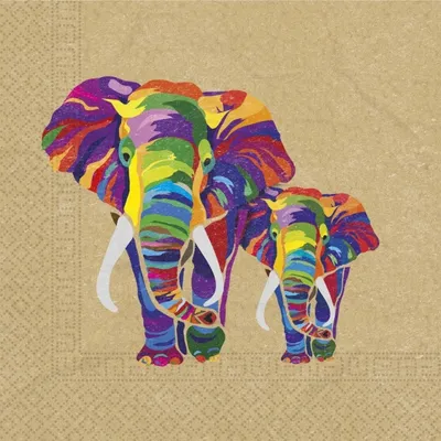 Zdjęcie produktu dla UBROUSKY ECO Safari Elephant 33x33cm 20szt