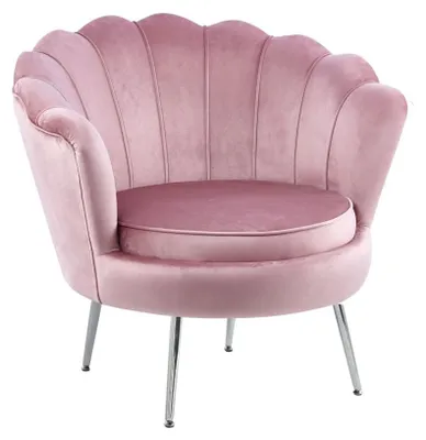 Produktbild von Eleganter Sessel THIAGO – rosa / silberne Beine