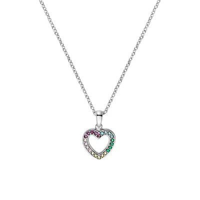 Produktbild von Prinzessin Lillifee Mädchenkette Herz aus 925er Silber, Zirkonia, bunt