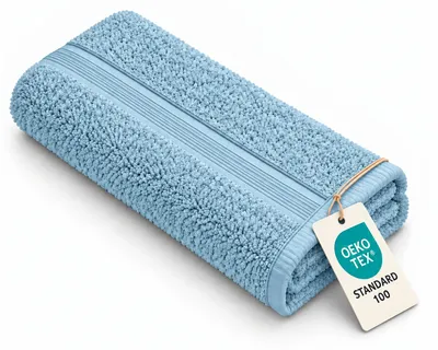 Produktbild von Gästehandtuch 30 x 50 cm 500g/m² Hellblau Hohe Qualität Neu/OVP