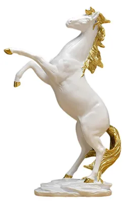 Produktbild von Künstlerische Pferdefigur, Miniatur-Pony-Statue aus Kunstharz, Tierskulptur, Dekoration für Zuhause, Büro oder Schreibtisch.
