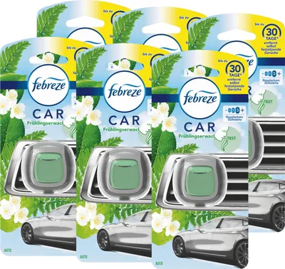 Produktbild von Febreze Car Lufterfrischer Frühlingserwachen - Autoduft (6er Pack)