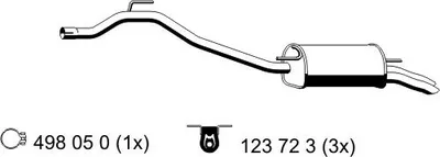 Produktbild von ERNST 177047 Endschalldämpfer für VW Transporter IV Bus (70B, 70C, 7DB, 7DK, 70J, 70K, 7DC, 7DJ) Auspuff