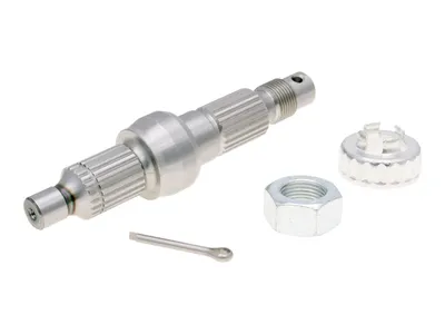 Produktbild von Radwelle 126mm mit Mutter und Kronenmutter für Piaggio, Gilera