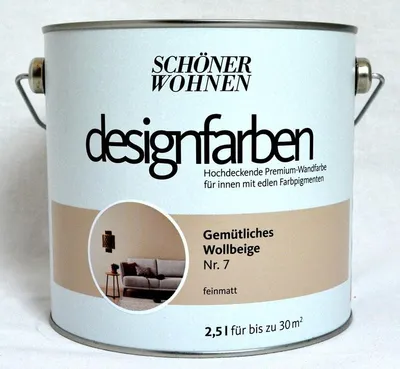 Produktbild von Designfarbe Gemütliches Wollbeige Nr. 7 2,5 l