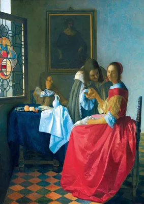 Produktbild von Bluebird Puzzle Puzzle Vermeer Das Mädchen mit dem Weinglas 1000 Teile