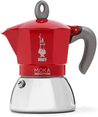 Produktbild von Bialetti New Moka Kaffeemaschine Induktionsgeeignet Aluminium/Stahl 4 Tassen rot