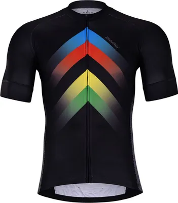 Produktbild von HOLOKOLO Kurzarm Fahrradtrikot - HYPER - Schwarz/Regenbogen 2XS