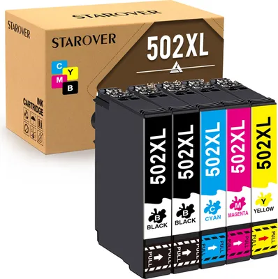 Produktbild von 5er Pack Epson 502xl multipack kompatibel Druckerpatronen für 502 Tintenpatrone für Epson Workforce WF-2860DWF WF-2865 DWF XP 5100 XP 5105