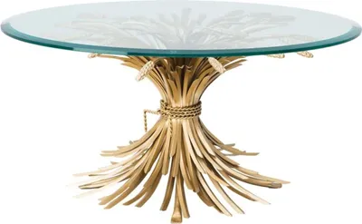 Produktbild von Casa Padrino Luxus Couchtisch / Wohnzimmertisch Antik Gold Ø 90 x H. 43 cm - Designermöbel