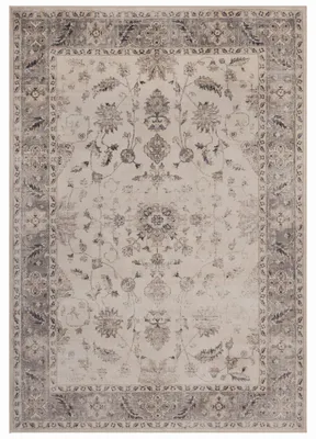 Produktbild von Kurzflor Teppich Vintage-Oriental Wohnzimmer Schlafzimmer Kinderzimmer Beige 140x200 cm Rechteckig