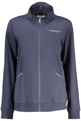 Image de Bleu pour femme : veste sweat tendance à fermeture éclair et application