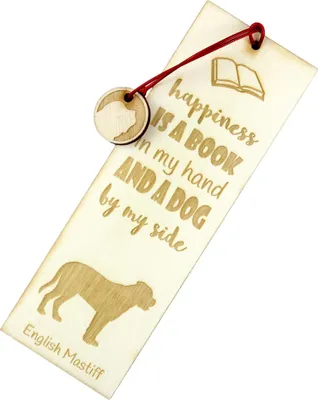 Obrázek produktu pro Anglický mastif - Záložka do knihy se psem, personalizovaná záložka, psí doplněk pro čtenáře značky Art-Dog