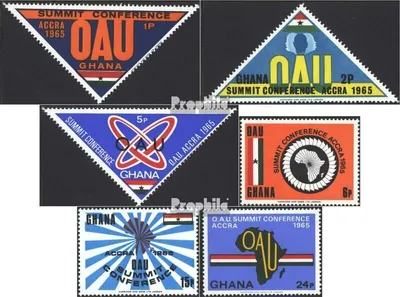 Produktbild von Briefmarken Ghana 1965 Mi 237-242 (kompl.Ausg.) postfrisch Konferenz der OAU