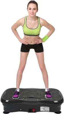 Productafbeelding van Vibratieplaten - Fitness trilplaat - Vetverbranding training - Met bluetooth speaker - 53 x 35 cm - Zwart
