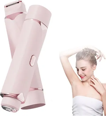 Produktbild von 2 in 1 Damen Elektrorasierer & Bikini-Trimmer Set, wiederaufladbar für Bein, Achsel, Gesicht und Intimbereich