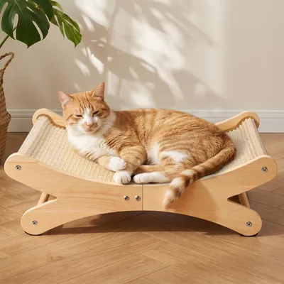 Immagine prodotto di Tavola per graffiare a forma di U per gatti Gimars - Extra grande, 60x36x20 cm, realizzata in legno di alta qualità