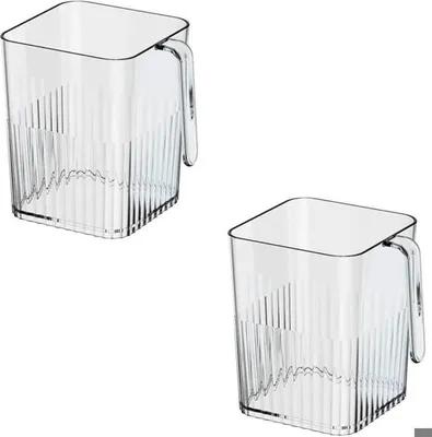 Produktbild von Set mit 2 Aufbewahrungsboxen für die Seitentüren des Kühlschranks – Kühlschrank-Organizer für mehr Ordnung im Kühlschrank