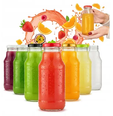 Productafbeelding van Bimberek KUBUŚ, glazen flessen, 330 ml, sapflessen, 50 stuks