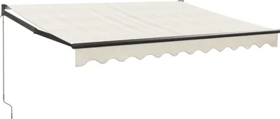 Image de vidaXL Marquise rétractable Crème 3,5x2,5 m Tissu et aluminium