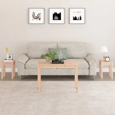 Zdjęcie produktu dla Zestaw stolików Living Store 3 szt. Lite drewno sosnowe