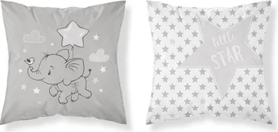 Produktbild von Kissenbezug, Kinderkissenbezug 100% Baumwolle 40x40cm Elefant 0009a