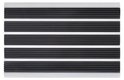 Aluminium deurmat 39x60 cm – robust, naaldvilt, für draußen
