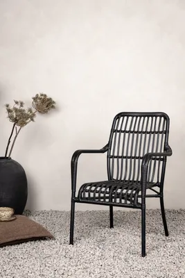 Produktbild von Venture Home Akzentstuhl Rizal Schwarz