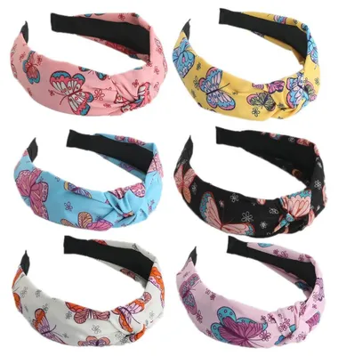Image de Solidchoice - Bandeau pour cheveux à motifs floraux pour femmes, avec nœud élastique