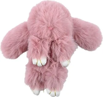 Zdjęcie produktu dla Futrzany Brelok Królik Zając Maskotka Pompon Miękkie Futro Różne Kolory