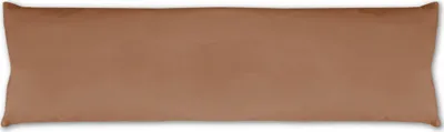 Obrázok produktu pre Obálka na vankúš pre spanie na boku, hnedá, cca 40 x 140 cm – poťah z mikrovlákna, prateľný, na telové vankúše, výplňové vankúše a vankúše pre spanie na boku