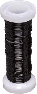 Immagine prodotto di Fili metallici neri per composizioni floreali, 20 m x 2 mm