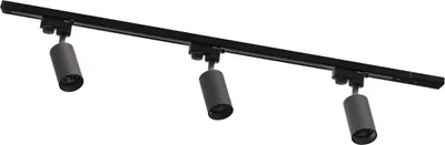 Produktbild von ZUMALINE Schienenstrahler-Set 3x GU10 1 m schwarze Schienenschiene 3551