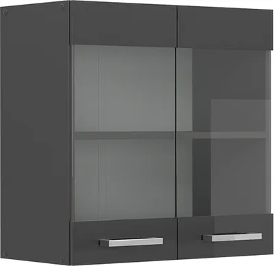 Produktbild von Küchenglasschrank Vicco R-Line Anthrazit Hochglanz 60 cm, Model 53872