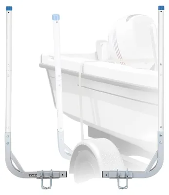 Productafbeelding van VEVOR Bootsaanhangergeleider, 775 mm / 1205 mm, instelbare breedte van 0-10 cm, geleider voor bootstransport gemaakt van hoogwaardig staal met PVC-buizen, geschikt voor skischoenen, compacte vissersboten en kleine zeilboten