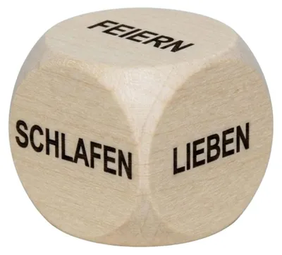 Produktbild von Was tun Würfel Holzwürfel Natur 30 mm – Freizeit- und Impulswürfel aus Holz - 1 Stück - 4133