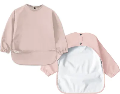 Produktbild von Ärmellätzchen Größe S mit Auffangtasche Baby und Kleinkind aus recyceltem Polyester  Lätzchen Rosa