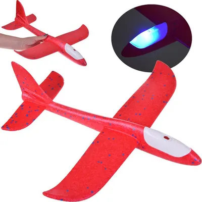 Produktbild von Lichtflugzeug aus Styropor Segelflugzeug LED Beleuchtung ZA4984