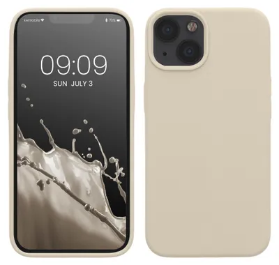 Produktbild von kwmobile Handyhülle für iPhone 13 Hülle, für iPhone 13 Case - Hülle Silikon - kabelloses Laden - Creme matt