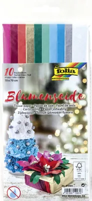 Produktbild von folia Seidenpapier "Xmas" (B)500 x (H)700 mm 20 g/qm 10 Blatt