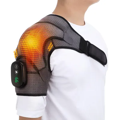 Produktbild von Schulterbandage,Wiederaufladbares beheiztes Schulterkissen, 3 Heiz und Vibrationsstufen, entspannend und kabellos,Schulterstütze