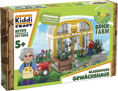 Produktbild von KiddiCraft KC1111 Brickfarm Gewächshaus