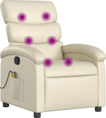Produktbild von vidaXL Massagesessel Creme Kunstleder